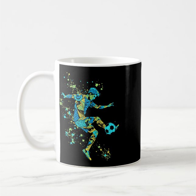 Mug Silhouette de football dynamique _2  (Gauche)