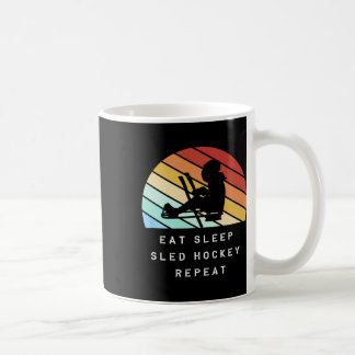 Mug Silhouette de joueur de hockey sur luge rétro Mang