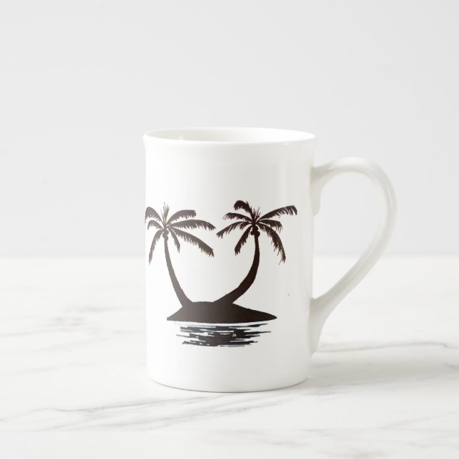 Mug - Silhouette de l'île tropicale (Droite)