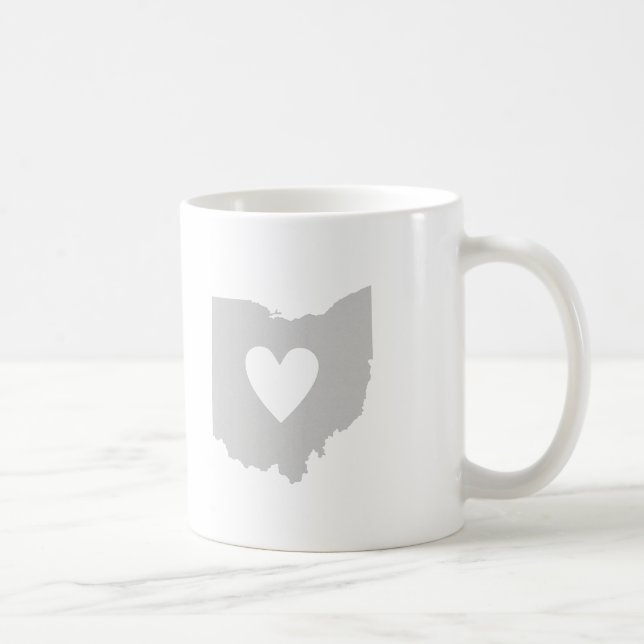 Mug Silhouette de l'Ohio avec une bouillie de café du  (Droite)