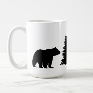 Mug Silhouette de l'ours et de l'arbre