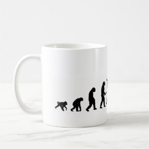 Mug Silhouette de recyclage de cycliste de l'évolutio