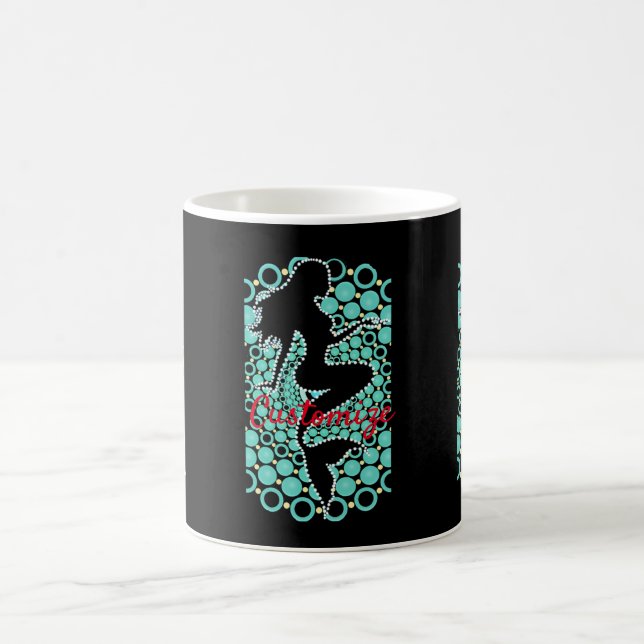 Mug Silhouette de sirène dans les bulles Thunder_Cove (Centre)