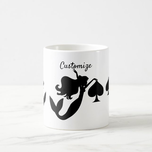 Mug Silhouette de sirène noire Thunder_Cove (Centre)