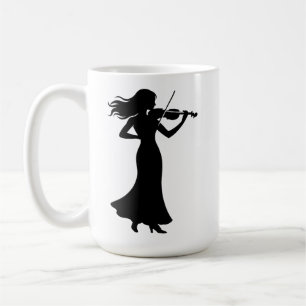 Mug Silhouette de violoniste lady
