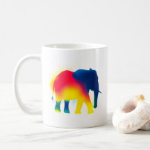 Silhouette d'éléphant à peinture Spray minimaliste