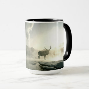 Mug Silhouette d'Elk au Castle Geyser