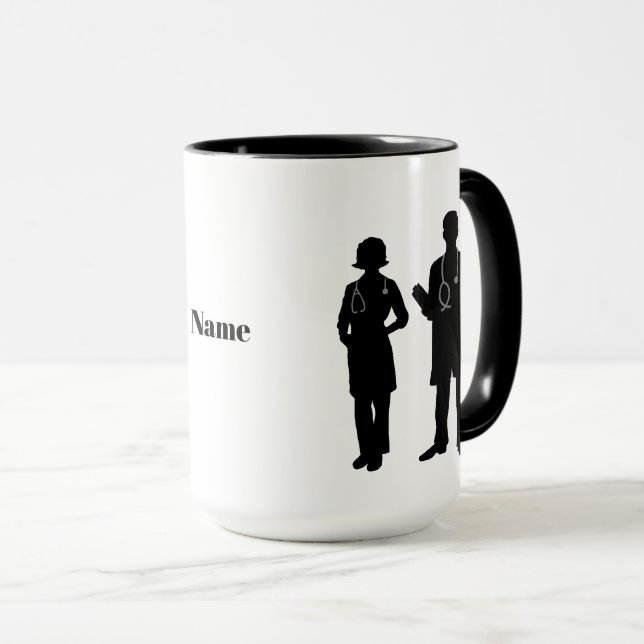 Mug Silhouette des médecins (Devant droit)