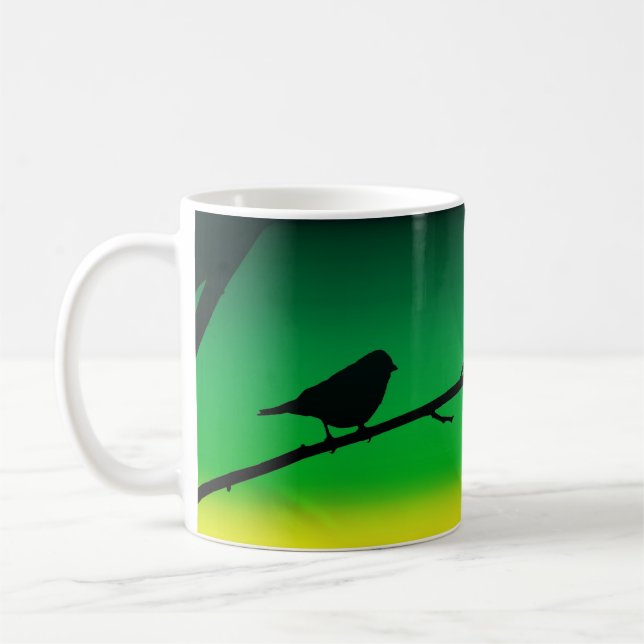 Mug Silhouette Du Bruant Sur Le Limonène (Gauche)