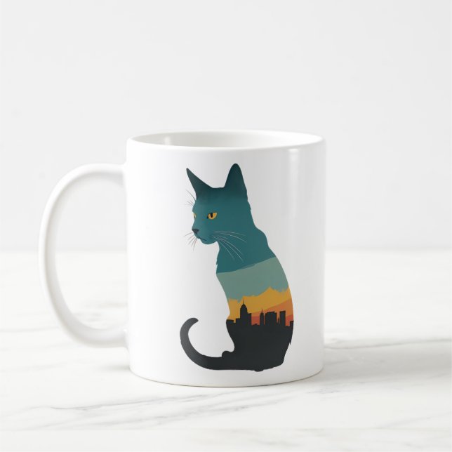 Mug silhouette du chat déclinée (Gauche)