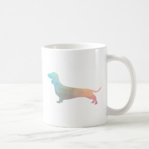 Mug Silhouette du Motif géométrique Dachshund