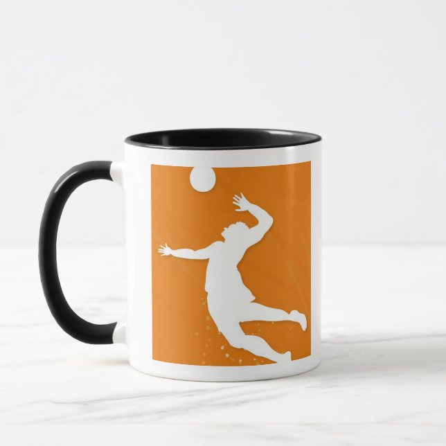 Mug Silhouette d'un homme jouant au volleyball (Gauche)
