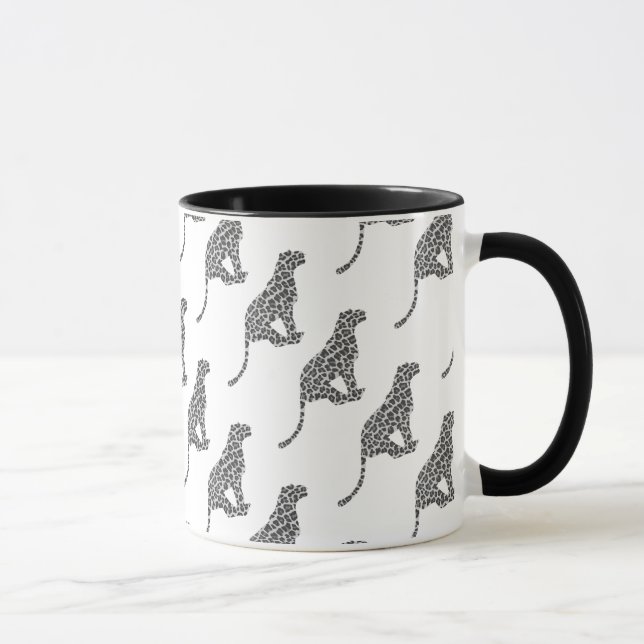 Mug Silhouette gris léopard et gris clair (Droite)