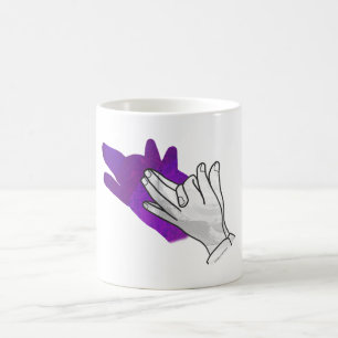 Mug Silhouette main Wolf pourpre