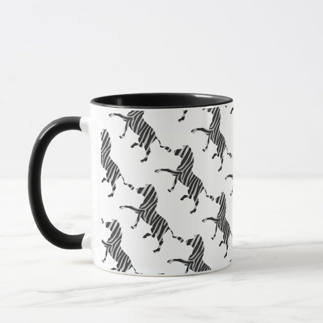 Mug Silhouette noir et gris clair Zebra (Gauche)