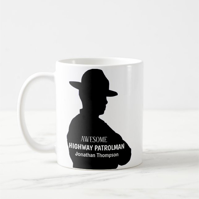 Mug Silhouette Patrolman Personnalisé (Gauche)