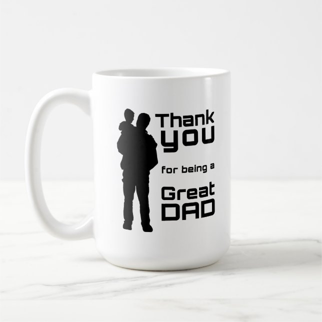 Mug Silhouette père et enfant | Mon coeur Papa Gif (Gauche)