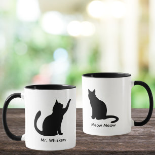 Mug Silhouette personnalisée Amateur de Chat