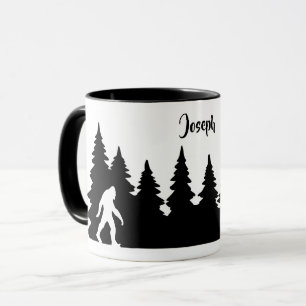 Mug Silhouette personnalisée de Bigfoot Sasquatch en f