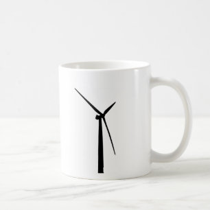 Mug Silhouette simple d'énergie de vert de turbine de