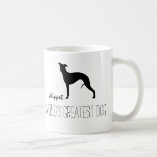 Mug Silhouette Whippet   La plus grande coutume de chi