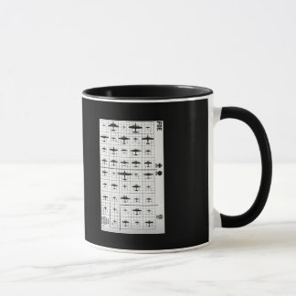 Mug Silhouettes d'avions de 2ÈME GUERRE MONDIALE d'ami