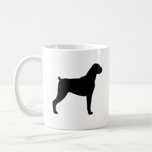 Mug Silhouettes de race de chien de boxer