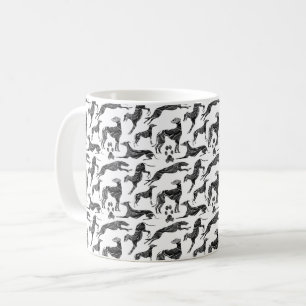 Mug Silhouettes en marbre gris Greyhound