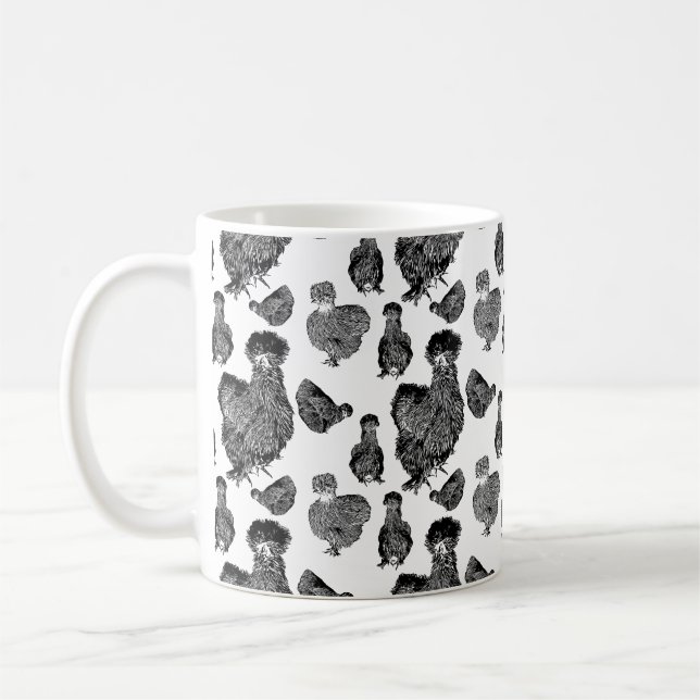 Mug Silkie Bantams Line Art (Gauche)