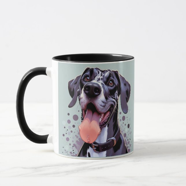 Mug Silly Fun Happy Great Dane Chien animal animal ani (Gauche)