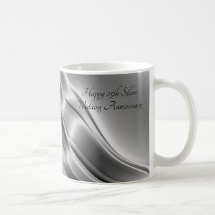 Mug Silver Lines 25e anniversaire du Mariage d'argent
