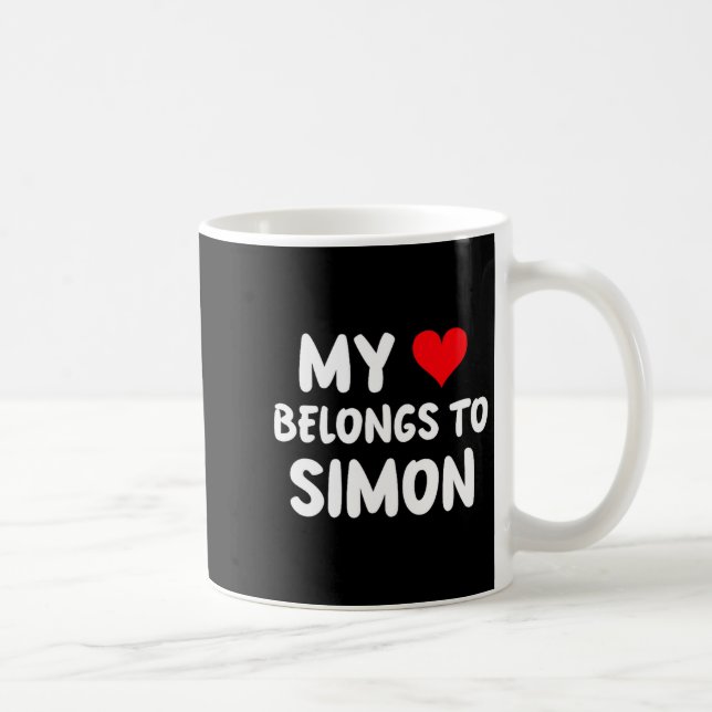 Mug Simon - My Heart Belongs To Simon - Love Premium T (Droite)