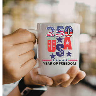 Mug Simple 250e indépendance américaine patriotique 4