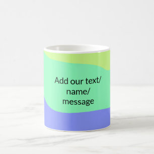 Mug Simple abstrait coloré minimal ajouter votre texte