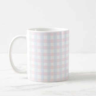 Mug Simple Check pastel bleu et pastel pastel