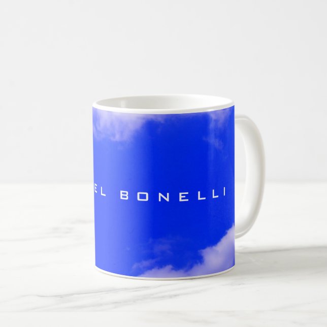 Mug Simple Ciel bleu clair minimaliste Moderne Votre n (Devant droit)