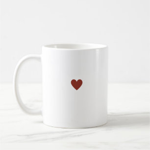 Mug Simple Coeur Bourgogne Maroon Moderne Minimal Chic