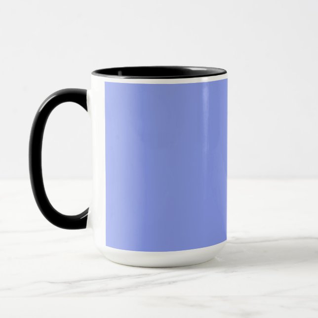 Mug simple couleur solide simple personnalisé bleu pas (Gauche)