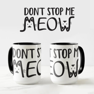 Mug Simple Drôle Chat Noir Blanc Maman Chat Papa Typo