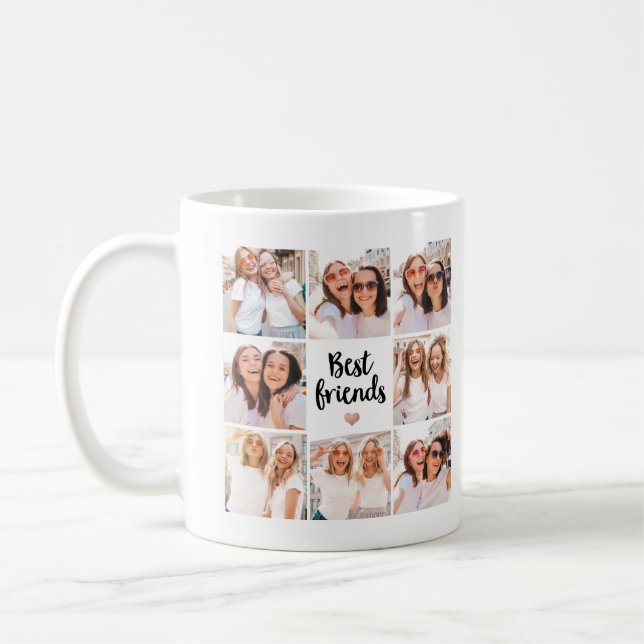 Mug Simple et chic | Collage de photos du coeur des me (Gauche)