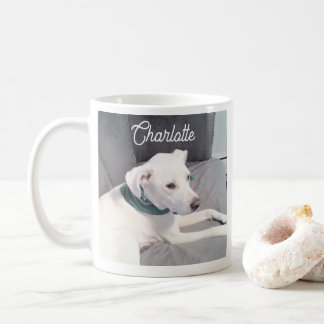 Mug Simple et joli chien blanc photo ajouter un nom à