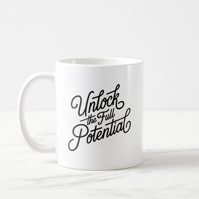 Mug Simple lettre manuscrite libère tout le potentiel (Gauche)