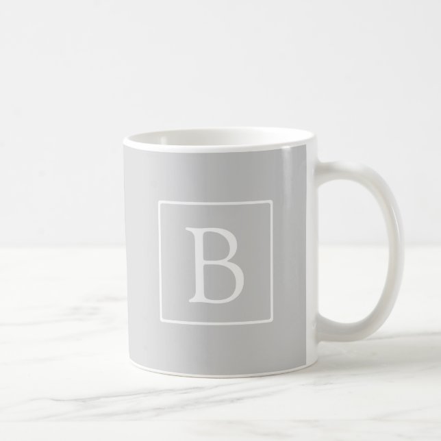 Mug Simple Light Grey monogram (Droite)