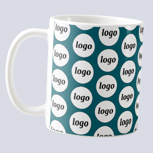 Mug Simple logo entreprise modèle de marque vert sarce