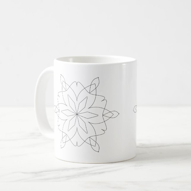 Mug - Simple Mandalas to Colour (Front Left)