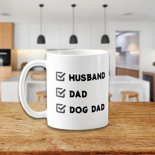 Mug Simple Mignonne Case à cocher Mari, Papa, Chien pa