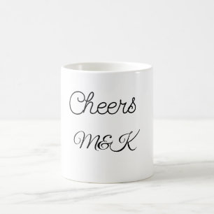 Mug Simple minimal add name cheers couple name custom