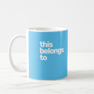 Mug simple minimal bleu moderne