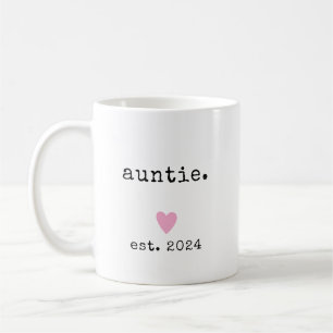 Mug Simple minimaliste Coeur Personnalisé Année Nouvel