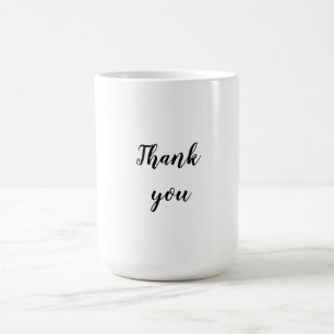 Mug Simple minimaliste élégant merci élégante coutume 